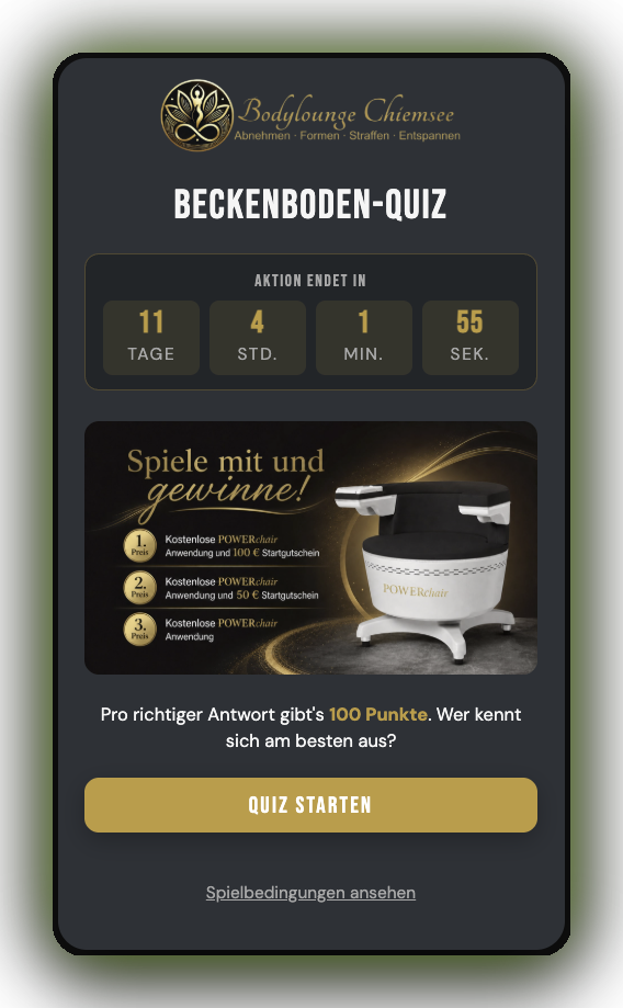 Bodylounge Chiemsee — Beckenboden-Quiz